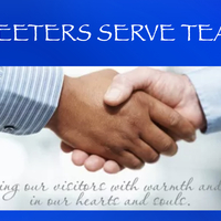 Logo for Greeters Serve Team