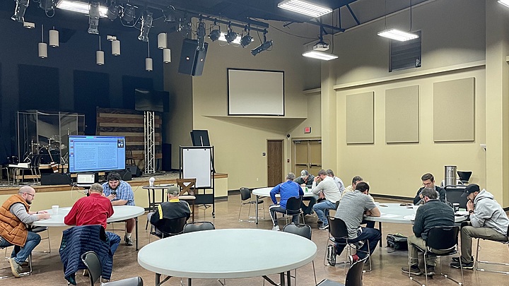 Logo for Wednesday night men's group