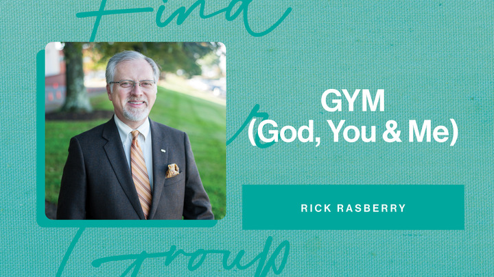 Logo for G.Y.M. (a weekly fellowship of God, You, and Me) - Sundays 9:15 a.m.