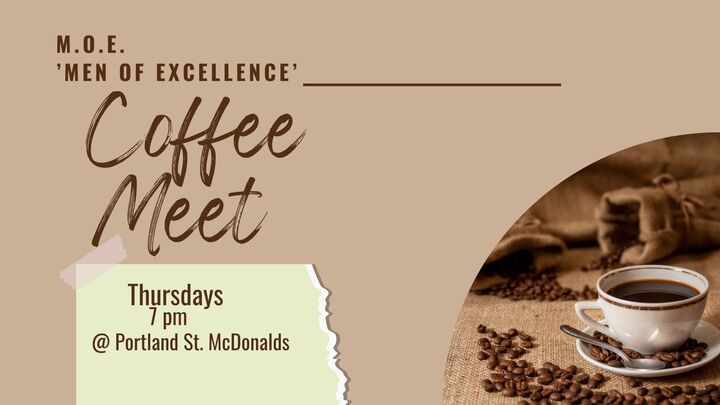 M.O.E. Men's Ministry: M.O.E. McDonald's Meet Up logo