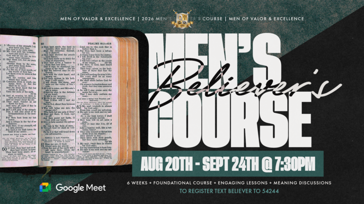 Men's Believers Course  Presented by MOVE